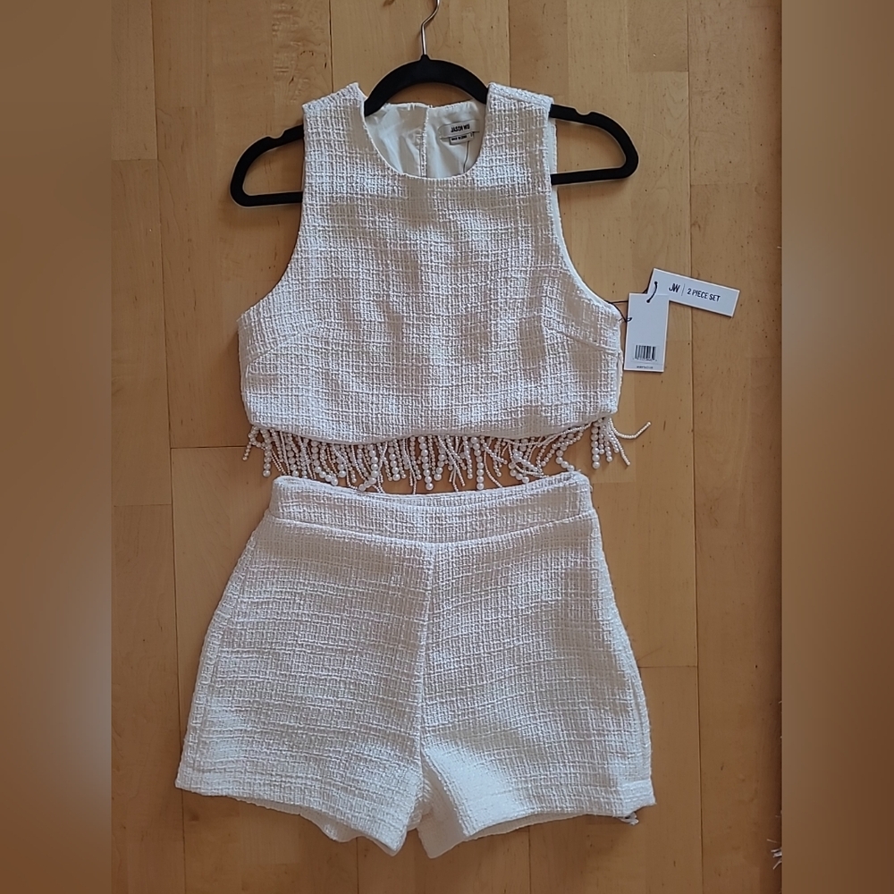 Jason Wu New With Tags Pearl Fringe Tweed Two Piece Set Size 2 Originally $425